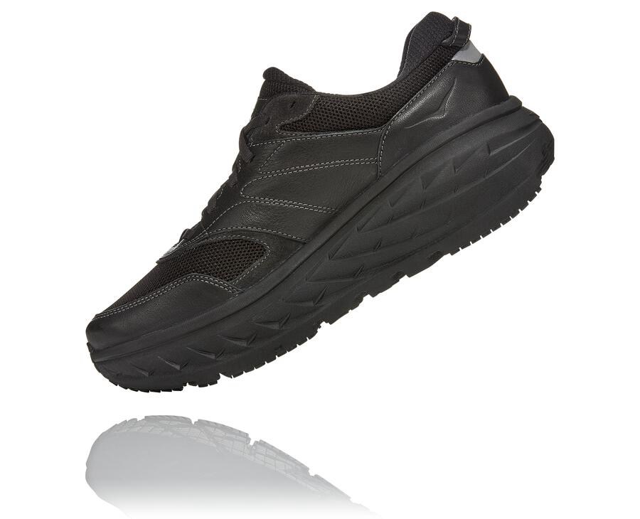 Hoka One One Mens Running Shoes - Bondi L - Black - HUWL64935